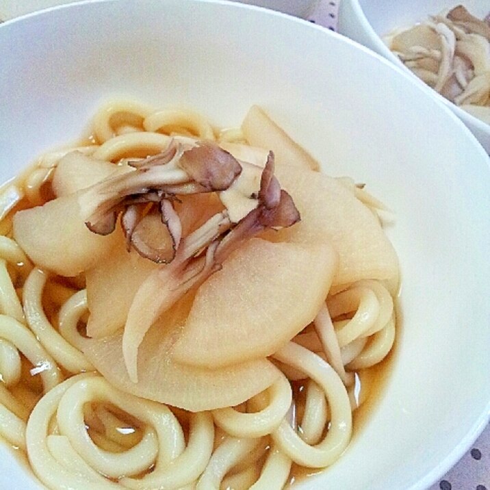 お昼ご飯に簡単✿舞茸と大根のうどん❤